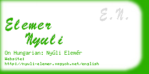 elemer nyuli business card